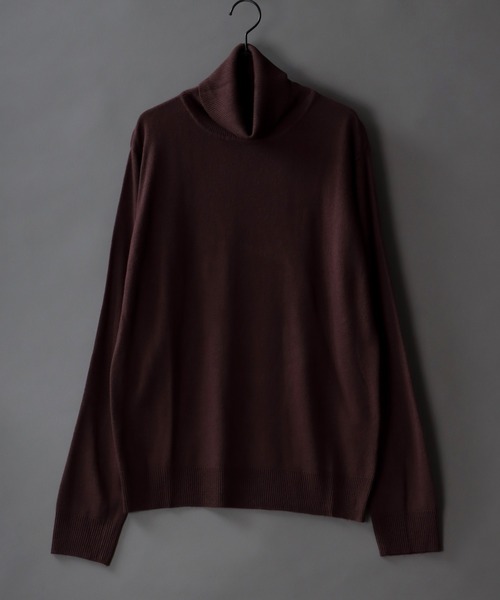 SITRY(シトリー)の「middle gauge turtleneck sweater/ミドルゲージ タートルネック セーター(ニット/セーター・メンズ・ホワイト/ブラウン/マスタード/ネイビー/チャコールグレー/ブルーグリーン/ブラック・M/L/XL)」の1枚目の写真