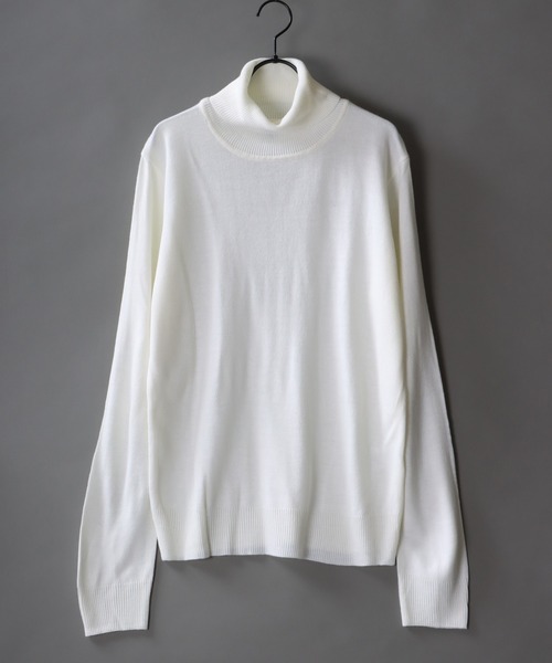 SITRY(シトリー)の「middle gauge turtleneck sweater/ミドルゲージ タートルネック セーター(ニット/セーター・メンズ・ホワイト/ブラウン/マスタード/ネイビー/チャコールグレー/ブルーグリーン/ブラック・M/L/XL)」の2枚目の写真