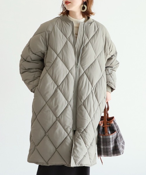 reca（レカ）の「ロング丈ダイヤキルトコート（その他アウター・レディース・ブラック/カーキ/アイボリー・M/L）」の15枚目の写真