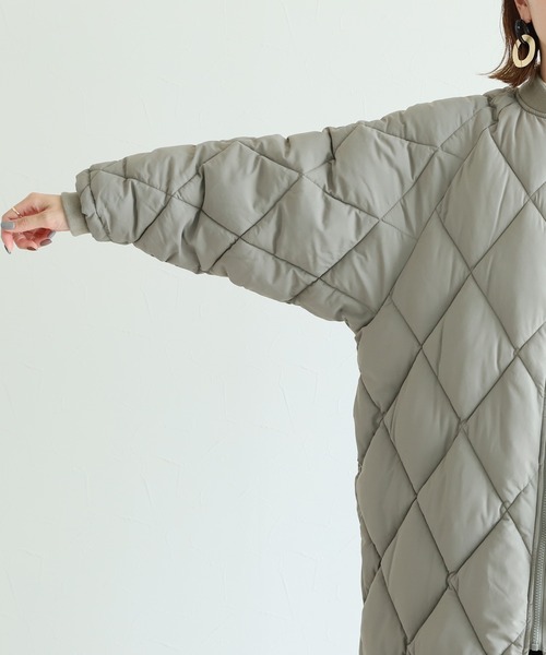 reca（レカ）の「ロング丈ダイヤキルトコート（その他アウター・レディース・ブラック/カーキ/アイボリー・M/L）」の8枚目の写真