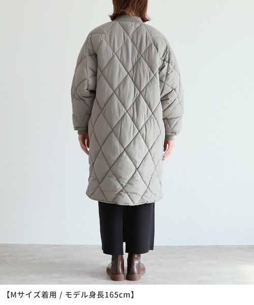 reca（レカ）の「ロング丈ダイヤキルトコート（その他アウター・レディース・ブラック/カーキ/アイボリー・M/L）」の16枚目の写真