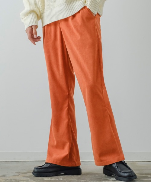 improves（インプローブス）の「【improves】コーデュロイ フレアカット カラーパンツ（スラックス・メンズ・グレイッシュブルー/レンガ/グリーン/イエロー/ブルー/オフホワイト/ブラック・SMALL/MEDIUM/LARGE）」の7枚目の写真