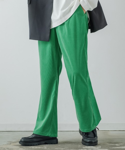 improves（インプローブス）の「【improves】コーデュロイ フレアカット カラーパンツ（スラックス・メンズ・グレイッシュブルー/レンガ/グリーン/イエロー/ブルー/オフホワイト/ブラック・SMALL/MEDIUM/LARGE）」の14枚目の写真