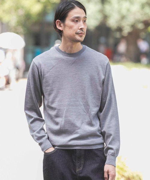 URBAN RESEARCH DOORS(アーバンリサーチドアーズ)の「LIFE STYLE TAILOR ハーモニークルーネックニット(ニット/セーター・メンズ・イエロー/ブラウン/グレー/ブルー・38/40)」の12枚目の写真