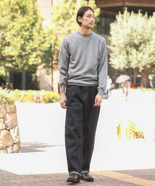URBAN RESEARCH DOORS(アーバンリサーチドアーズ)の「LIFE STYLE TAILOR ハーモニークルーネックニット(ニット/セーター・メンズ・イエロー/ブラウン/グレー/ブルー・38/40)」の13枚目の写真