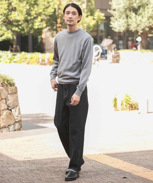 URBAN RESEARCH DOORS(アーバンリサーチドアーズ)の「LIFE STYLE TAILOR ハーモニークルーネックニット(ニット/セーター・メンズ・イエロー/ブラウン/グレー/ブルー・38/40)」の14枚目の写真