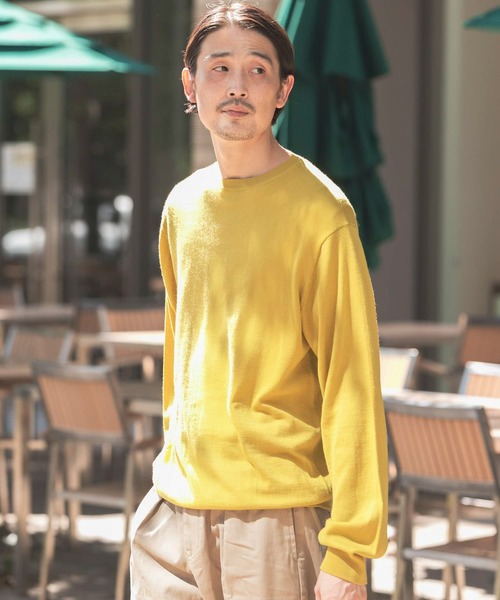URBAN RESEARCH DOORS(アーバンリサーチドアーズ)の「LIFE STYLE TAILOR ハーモニークルーネックニット(ニット/セーター・メンズ・イエロー/ブラウン/グレー/ブルー・38/40)」の17枚目の写真