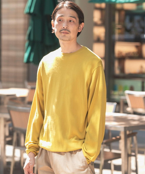 URBAN RESEARCH DOORS(アーバンリサーチドアーズ)の「LIFE STYLE TAILOR ハーモニークルーネックニット(ニット/セーター・メンズ・イエロー/ブラウン/グレー/ブルー・38/40)」の19枚目の写真