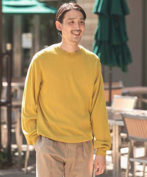 URBAN RESEARCH DOORS(アーバンリサーチドアーズ)の「LIFE STYLE TAILOR ハーモニークルーネックニット(ニット/セーター・メンズ・イエロー/ブラウン/グレー/ブルー・38/40)」の21枚目の写真
