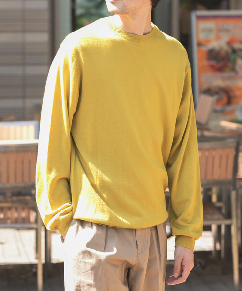 URBAN RESEARCH DOORS(アーバンリサーチドアーズ)の「LIFE STYLE TAILOR ハーモニークルーネックニット(ニット/セーター・メンズ・イエロー/ブラウン/グレー/ブルー・38/40)」の22枚目の写真