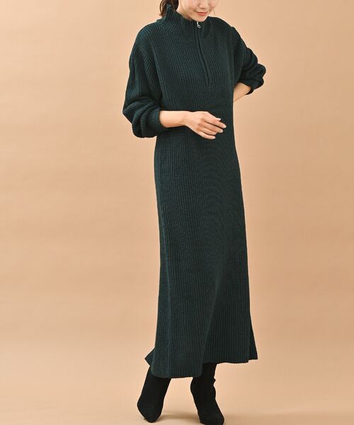 rps（アールピーエス）の「フロントＺＩＰニットワンピース（ワンピース・レディース・ダークグリーン/イエロー系その他/モカ/ブラック・フリー）」の3枚目の写真