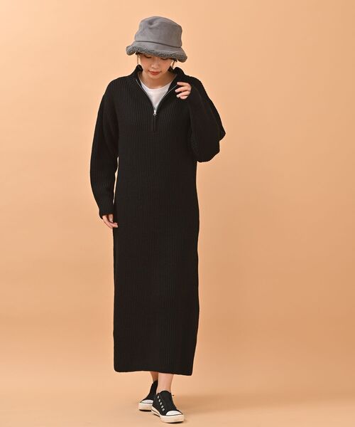 rps（アールピーエス）の「フロントＺＩＰニットワンピース（ワンピース・レディース・ダークグリーン/イエロー系その他/モカ/ブラック・フリー）」の5枚目の写真