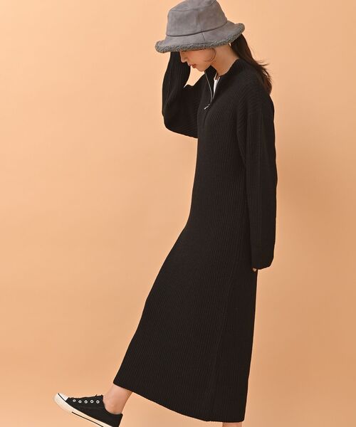 rps（アールピーエス）の「フロントＺＩＰニットワンピース（ワンピース・レディース・ダークグリーン/イエロー系その他/モカ/ブラック・フリー）」の6枚目の写真