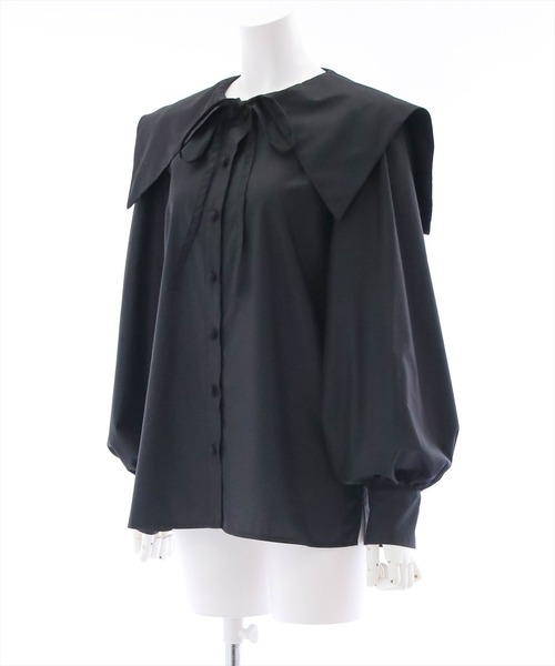 clear（クリア）の「ボリュームスリーブセーラーカラーシャツ（シャツ/ブラウス・レディース・オフホワイト/ブラック・F）」の3枚目の写真