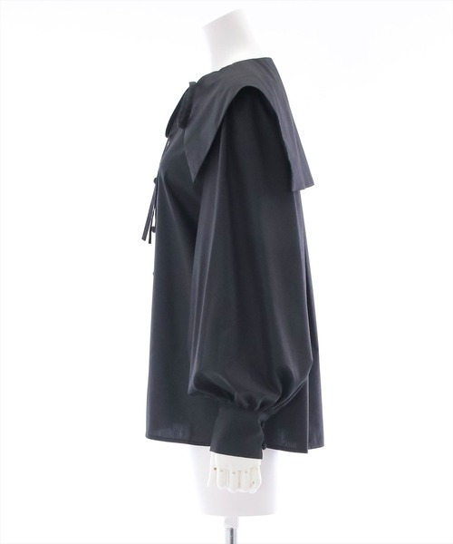 clear（クリア）の「ボリュームスリーブセーラーカラーシャツ（シャツ/ブラウス・レディース・オフホワイト/ブラック・F）」の4枚目の写真