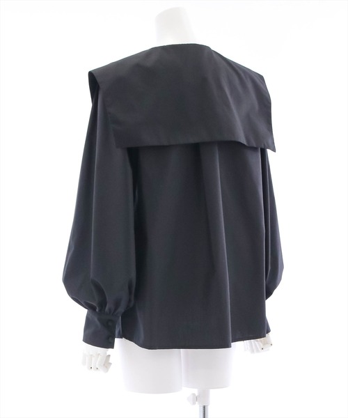 clear（クリア）の「ボリュームスリーブセーラーカラーシャツ（シャツ/ブラウス・レディース・オフホワイト/ブラック・F）」の5枚目の写真