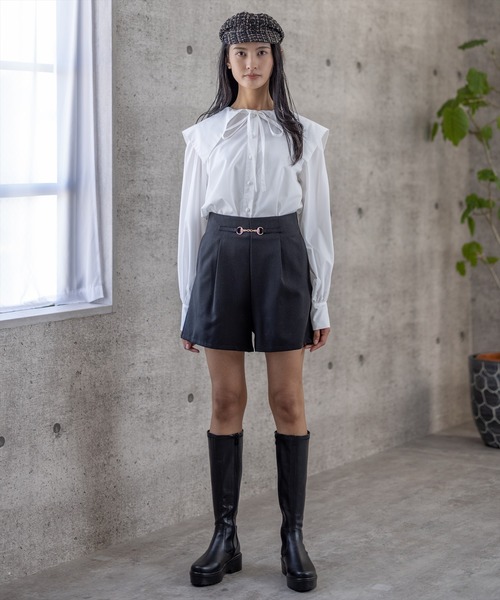 clear（クリア）の「ボリュームスリーブセーラーカラーシャツ（シャツ/ブラウス・レディース・オフホワイト/ブラック・F）」の20枚目の写真