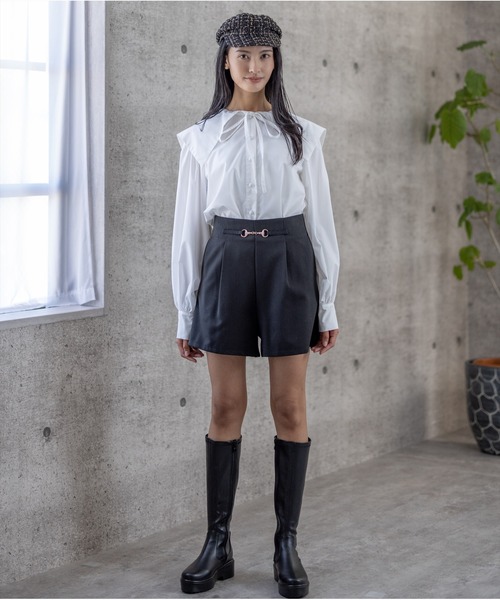 clear（クリア）の「ボリュームスリーブセーラーカラーシャツ（シャツ/ブラウス・レディース・オフホワイト/ブラック・F）」の21枚目の写真