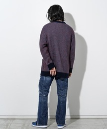 FACETASM （ファセッタズム）　半袖　カーディガン オーバーサイズ XL FACETASM(ファセッタズム) KGO-KN-U02切替カーディガン グレー