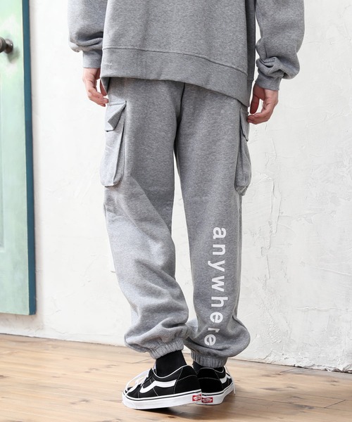 TopIsm（トップイズム）の「裏起毛カーゴスウェットパンツ（カーゴパンツ・メンズ・ブラック/グレー・M/L/LL）」の3枚目の写真