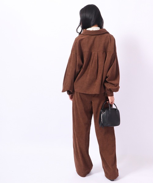 Chiaro（キアロ）の「Chiaro コーデュロイ タックパンツ（その他パンツ・レディース・ブラウン/ベージュ・FREE）」の12枚目の写真