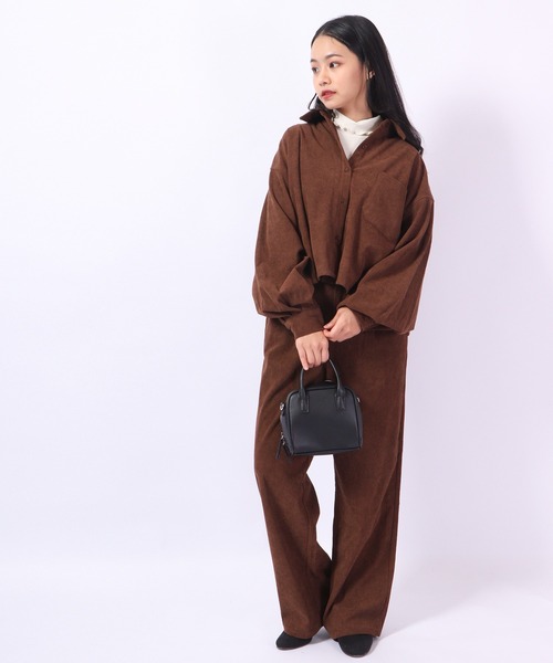 Chiaro（キアロ）の「Chiaro コーデュロイ タックパンツ（その他パンツ・レディース・ブラウン/ベージュ・FREE）」の10枚目の写真