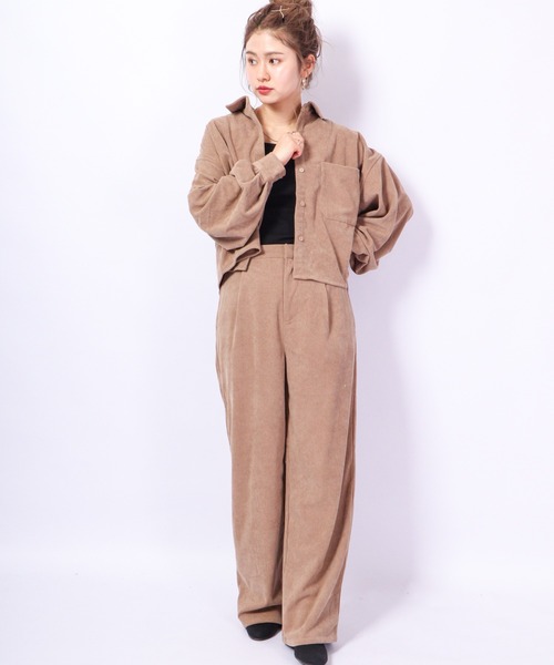 Chiaro（キアロ）の「Chiaro コーデュロイ タックパンツ（その他パンツ・レディース・ブラウン/ベージュ・FREE）」の17枚目の写真