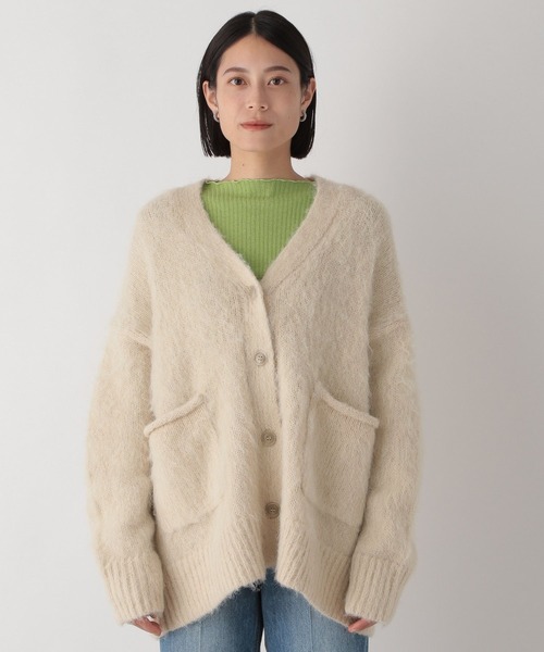 LOWRYS FARM（ローリーズファーム）の「ポケツキシャギーカーデロングスリーブ　180422（カーディガン/ボレロ・レディース・アイボリー/チャコールグレー/ブラウン/ピンク・FREE）」の17枚目の写真