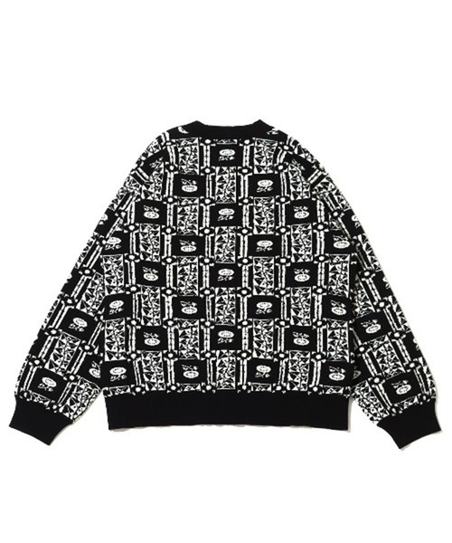 ANNA SUI（アナスイ）の「ANNA SUI NYC 総柄ブークレ ニットカーデ / アナスイ エヌワイシー ソウガラブークレ ニットカーデ 【SP】（カーディガン/ボレロ・レディース・イエロー/パープル/ブラック・M/L）」の6枚目の写真