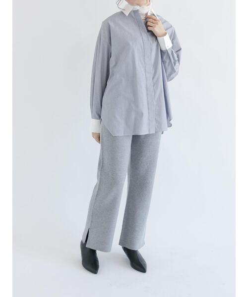 Te chichi（テチチ）の「◎サイドスリットニットパンツ（その他パンツ・レディース・ベージュ/ブラック/グレー・ﾌﾘ-）」の9枚目の写真