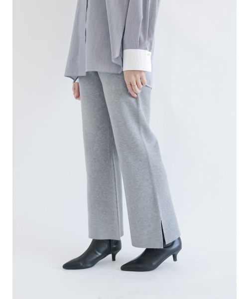 Te chichi（テチチ）の「◎サイドスリットニットパンツ（その他パンツ・レディース・ベージュ/ブラック/グレー・ﾌﾘ-）」の3枚目の写真