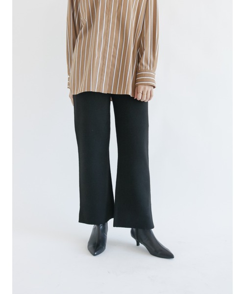 Te chichi（テチチ）の「◎サイドスリットニットパンツ（その他パンツ・レディース・ベージュ/ブラック/グレー・ﾌﾘ-）」の2枚目の写真