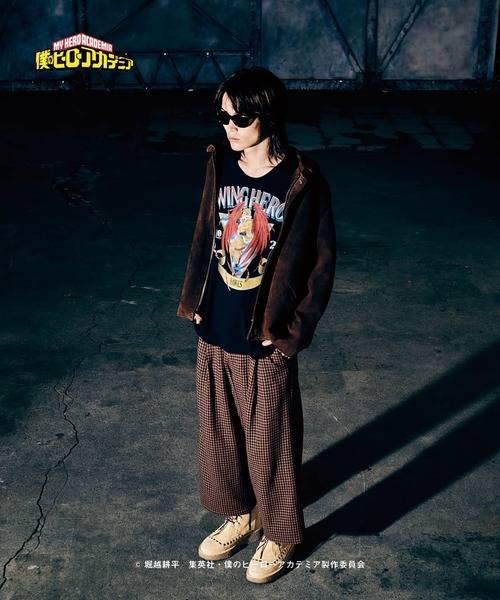 glamb(グラム)の「Hawks T / ホークスT【僕のヒーローアカデミアコラボレーション】(Tシャツ/カットソー・メンズ・ブラック/ホワイト・XS/M/S/XL/L)」の11枚目の写真