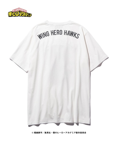 glamb(グラム)の「Hawks T / ホークスT【僕のヒーローアカデミアコラボレーション】(Tシャツ/カットソー・メンズ・ブラック/ホワイト・XS/M/S/XL/L)」の5枚目の写真