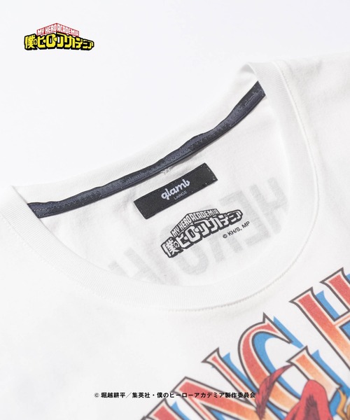glamb(グラム)の「Hawks T / ホークスT【僕のヒーローアカデミアコラボレーション】(Tシャツ/カットソー・メンズ・ブラック/ホワイト・XS/M/S/XL/L)」の7枚目の写真