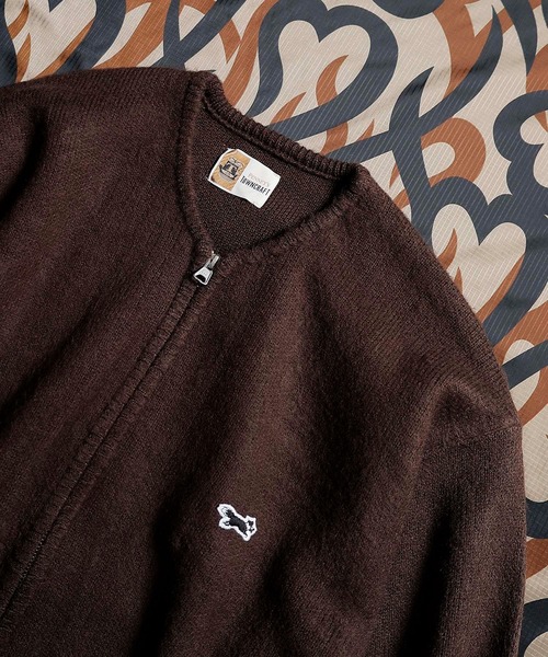 NUMBER (N)INE（ナンバーナイン）の「NUMBER (N)INEナンバーナイン×TOWN CRAFTタウンクラフト ZIP-UP CREW CARDIGANジップアップクルーカーディガンユニセックス（カーディガン/ボレロ・メンズ・マスタード/ブラウン/ブラック/オリーブ/ワイン/グレー・MEDIUM/LARGE）」の4枚目の写真