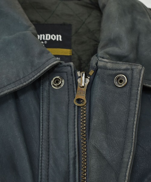 LONDONFOG（ロンドンフォグ）の「【ヴィンテージ古着】LONDON FOG/ロンドンフォグ ウエスタン レザージャケット（ブルゾン・メンズ・ネイビー・MEDIUM）」の5枚目の写真