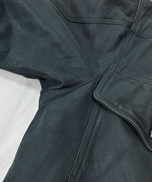 LONDONFOG（ロンドンフォグ）の「【ヴィンテージ古着】LONDON FOG/ロンドンフォグ ウエスタン レザージャケット（ブルゾン・メンズ・ネイビー・MEDIUM）」の9枚目の写真