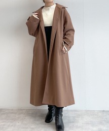 w closet | フェイクウールシングルコート(ステンカラーコート)