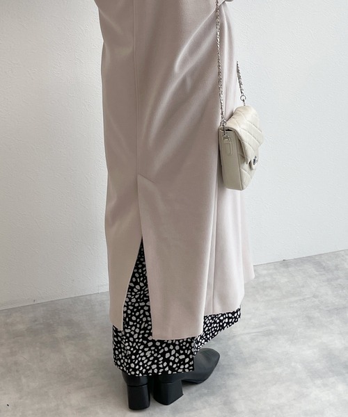 w closet(ダブルクローゼット)の「フェイクウールシングルコート(ステンカラーコート・レディース・ブラック/モカ/キナリ/グレー・FREE)」の21枚目の写真