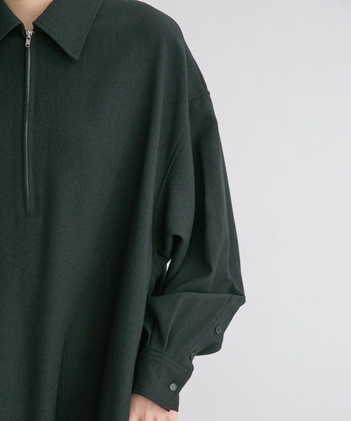 KBF（ケイビーエフ）の「ZIPオーバーワンピース（ワンピース・レディース・ブラック/グレー系その他/オリーブ・ONE）」の13枚目の写真