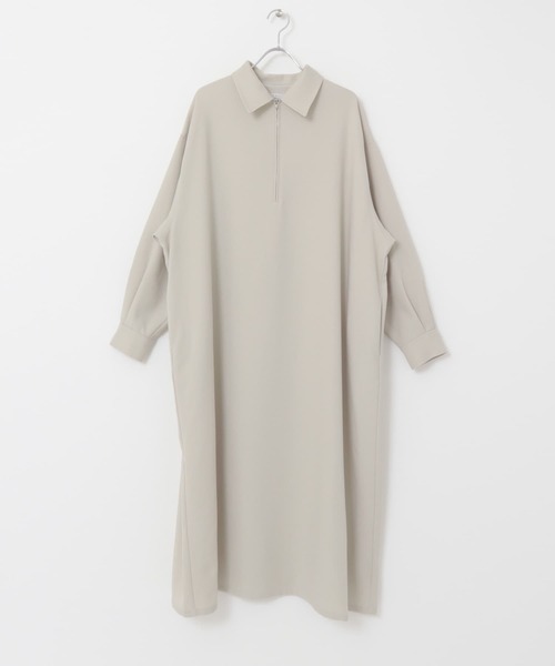 KBF（ケイビーエフ）の「ZIPオーバーワンピース（ワンピース・レディース・ブラック/グレー系その他/オリーブ・ONE）」の8枚目の写真