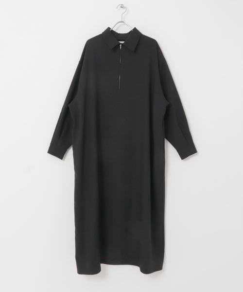 KBF（ケイビーエフ）の「ZIPオーバーワンピース（ワンピース・レディース・ブラック/グレー系その他/オリーブ・ONE）」の7枚目の写真