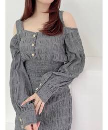 RESEXXY | ギンガムチェッククロップドブラウス【セットアップ着用可能】(シャツ/ブラウス)