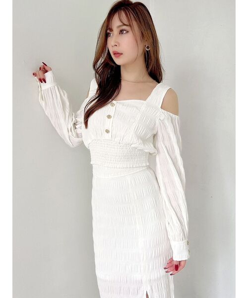 RESEXXY（リゼクシー）の「ギンガムチェッククロップドブラウス【セットアップ着用可能】（シャツ/ブラウス・レディース・ホワイト/ブラック/ベージュ・FREE）」の8枚目の写真