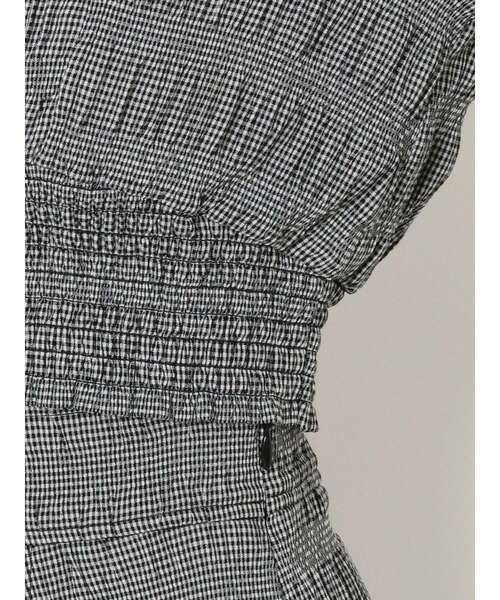 RESEXXY（リゼクシー）の「ギンガムチェッククロップドブラウス【セットアップ着用可能】（シャツ/ブラウス・レディース・ホワイト/ブラック/ベージュ・FREE）」の19枚目の写真