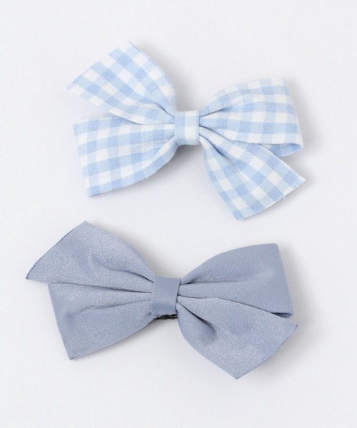 GLOBAL WORK（グローバルワーク）の「2SETリボンクリップ/185897（その他ヘアアクセサリー・キッズ・ミント/スカイブルー・FREE）」の2枚目の写真