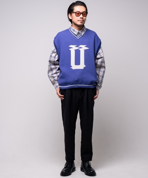 mcg3202-u logo knit vest ニットベスト