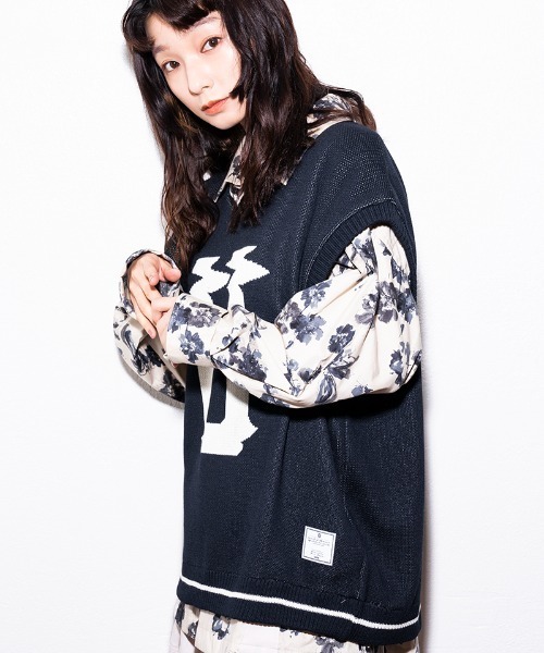 mcg3202-u logo knit vest ニットベスト