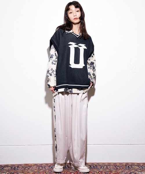 mcg3202-u logo knit vest ニットベスト